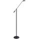 Sirino 61 inch 9.00 watt Black and Chrome Floor Lamp Portable Light