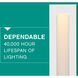 Taper 12v 1.20 watt Satin White Landscape Deck Sconce, Vertical