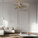 Atlas Alessandra TROPICAL 48 inch Brushed Brass with Gray Ash Tone Blades Ceiling Fan