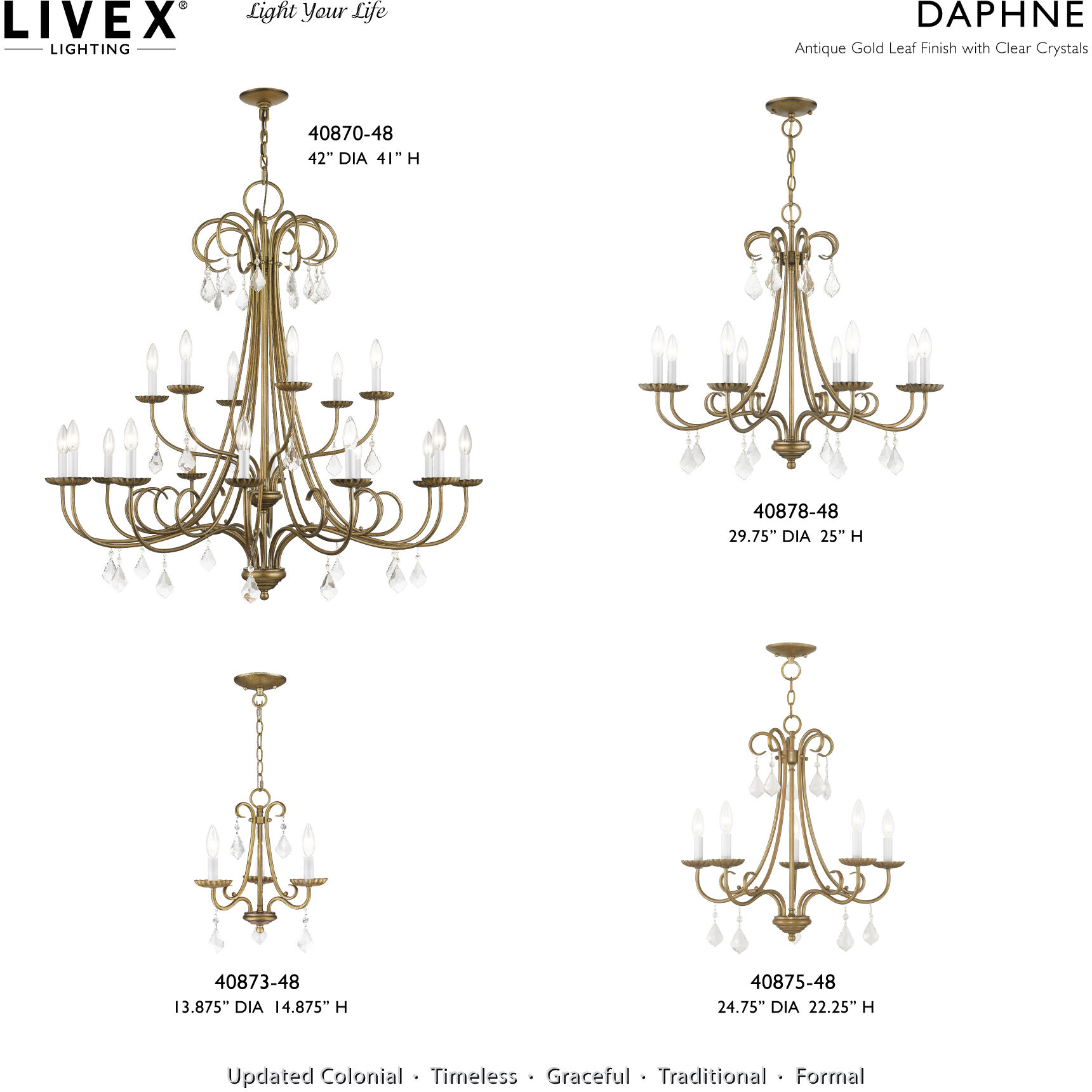Daphne 18 Light 42 inch Antique Gold Leaf Chandelier Ceiling Light, Extra Large