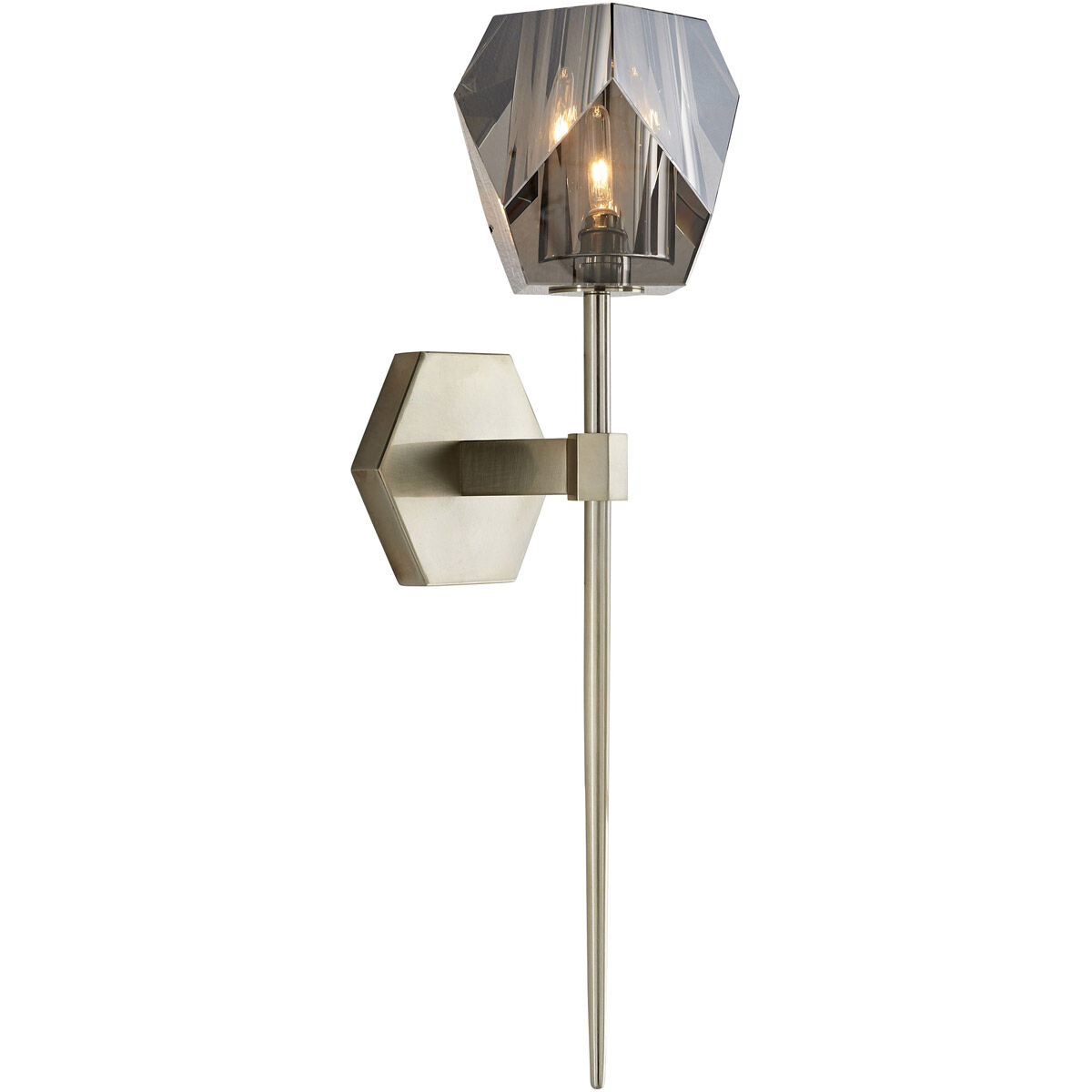 Gemma Sconce Wall Light in Pale Brass