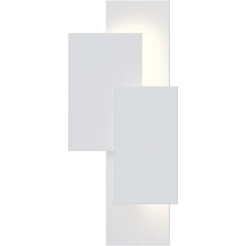 Offset Panels LED 20.75 inch Textured White Indoor-Outdoor Sconce