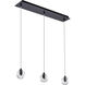 Eren 3 Light 28 inch Black Linear Pendant Ceiling Light