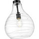 Bon Air 1 Light 10 inch Matte Black Pendant Ceiling Light
