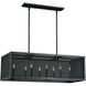 Wicker Park LED 38 inch Warm Pewter Linear Chandelier Ceiling Light