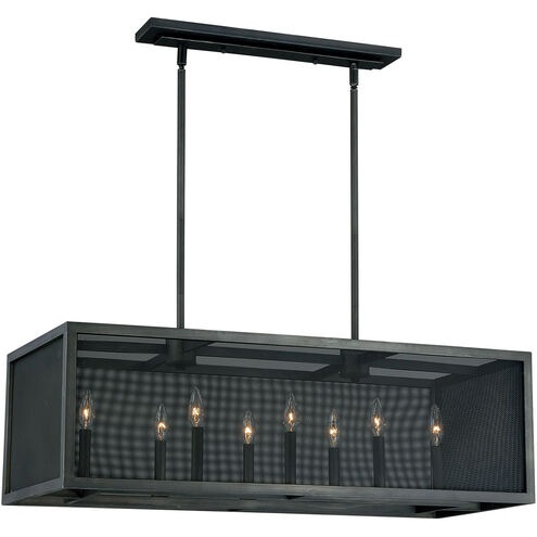 Wicker Park LED 38 inch Warm Pewter Linear Chandelier Ceiling Light