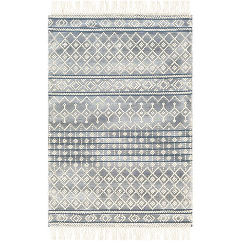 Farmhouse Tassels 36 X 24 inch Blue Rug in 2 x 3, Rectangle