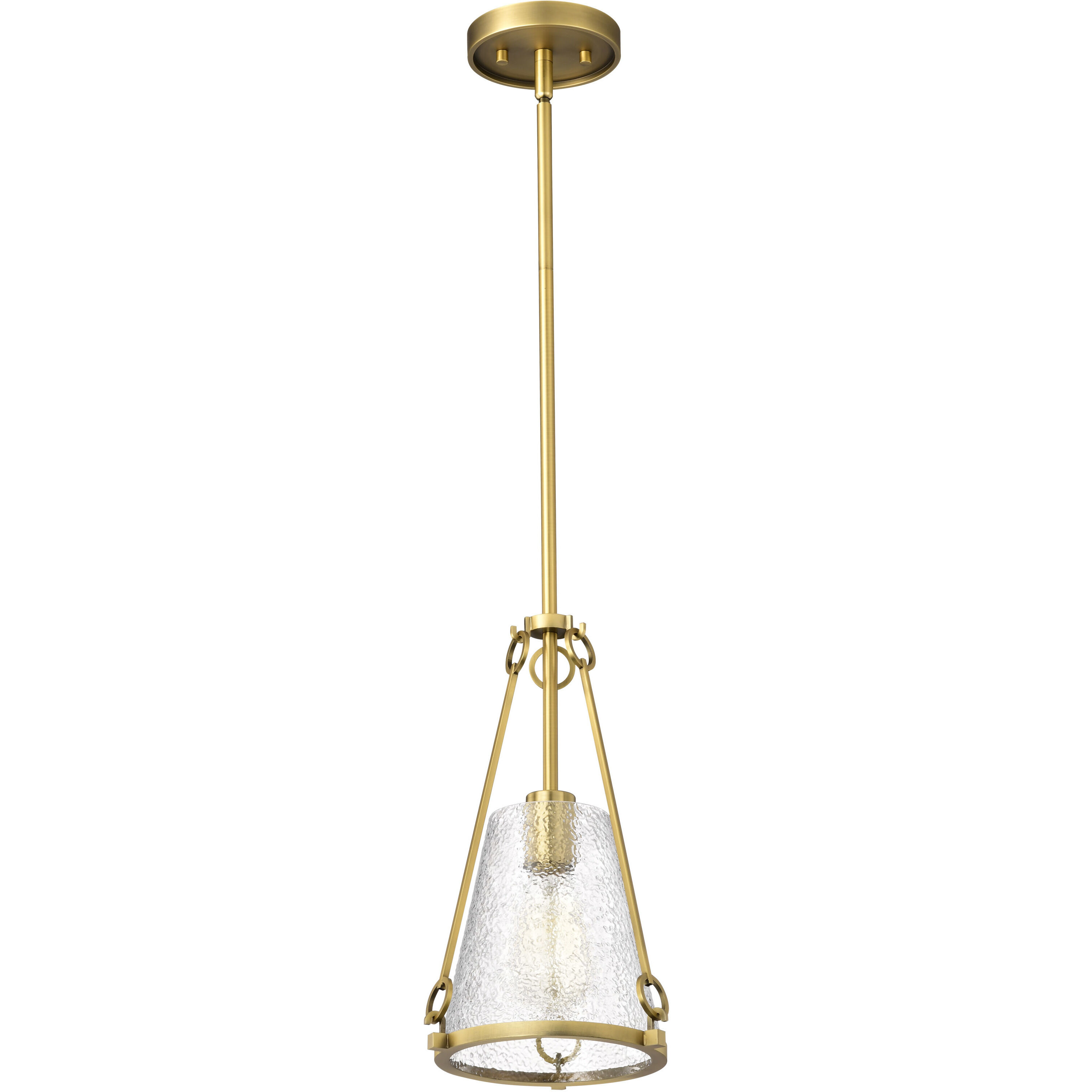 Valentine 8 inch Vintage Brass Pendant Ceiling Light
