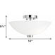 Colleen 1 Light 13.75 inch Polished Chrome Semi-Flush Mount Ceiling Light