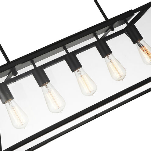 Alyson 5 Light 36 inch Black Island/Pool Table Light Ceiling Light
