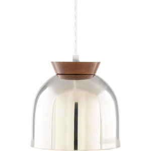 Cherrytree 1 Light 6 inch Nickel and Brown Pendant Ceiling Light