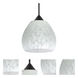 Tay Tay 1 Light Black Cord Pendant Ceiling Light