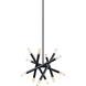 Mandelorian 12 Light 14 inch Matte Black Chandelier Ceiling Light