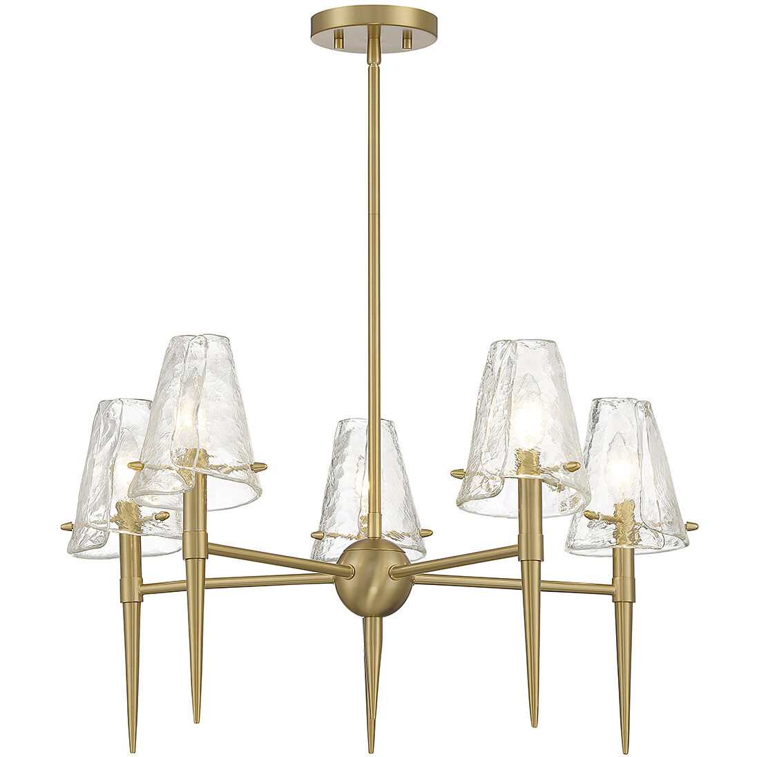 Shellbourne 5 Light 26 inch Warm Brass Chandelier Ceiling Light