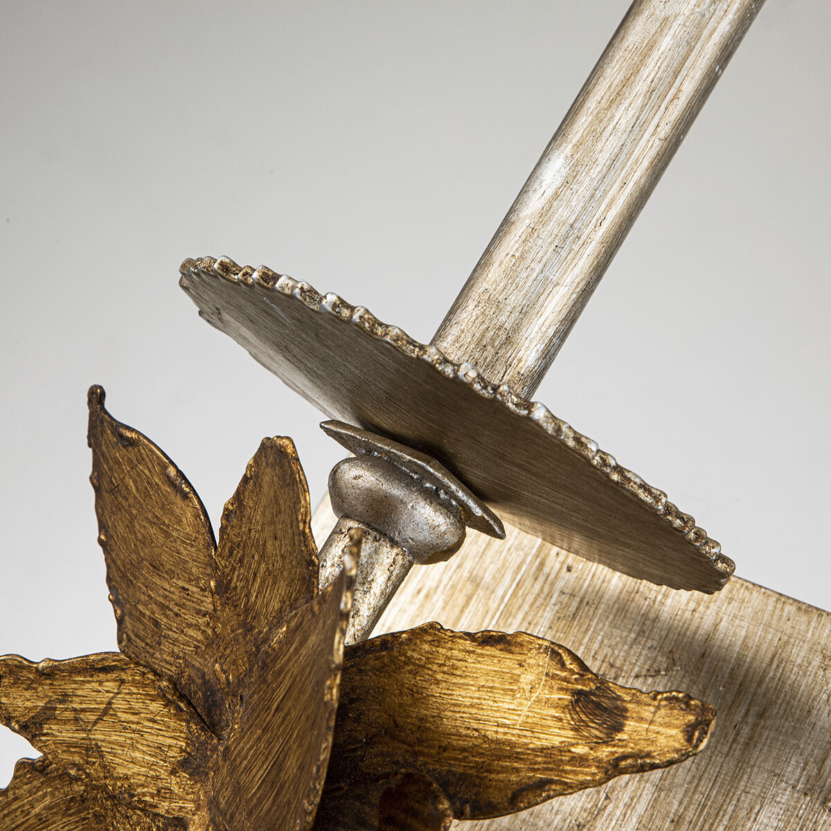 Toissant 1 Light 6 inch Gold Leaf and Silver Leaf Sconce Wall Light