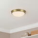Baumann LED 12.5 inch Vintage Brass Flush Mount Ceiling Light