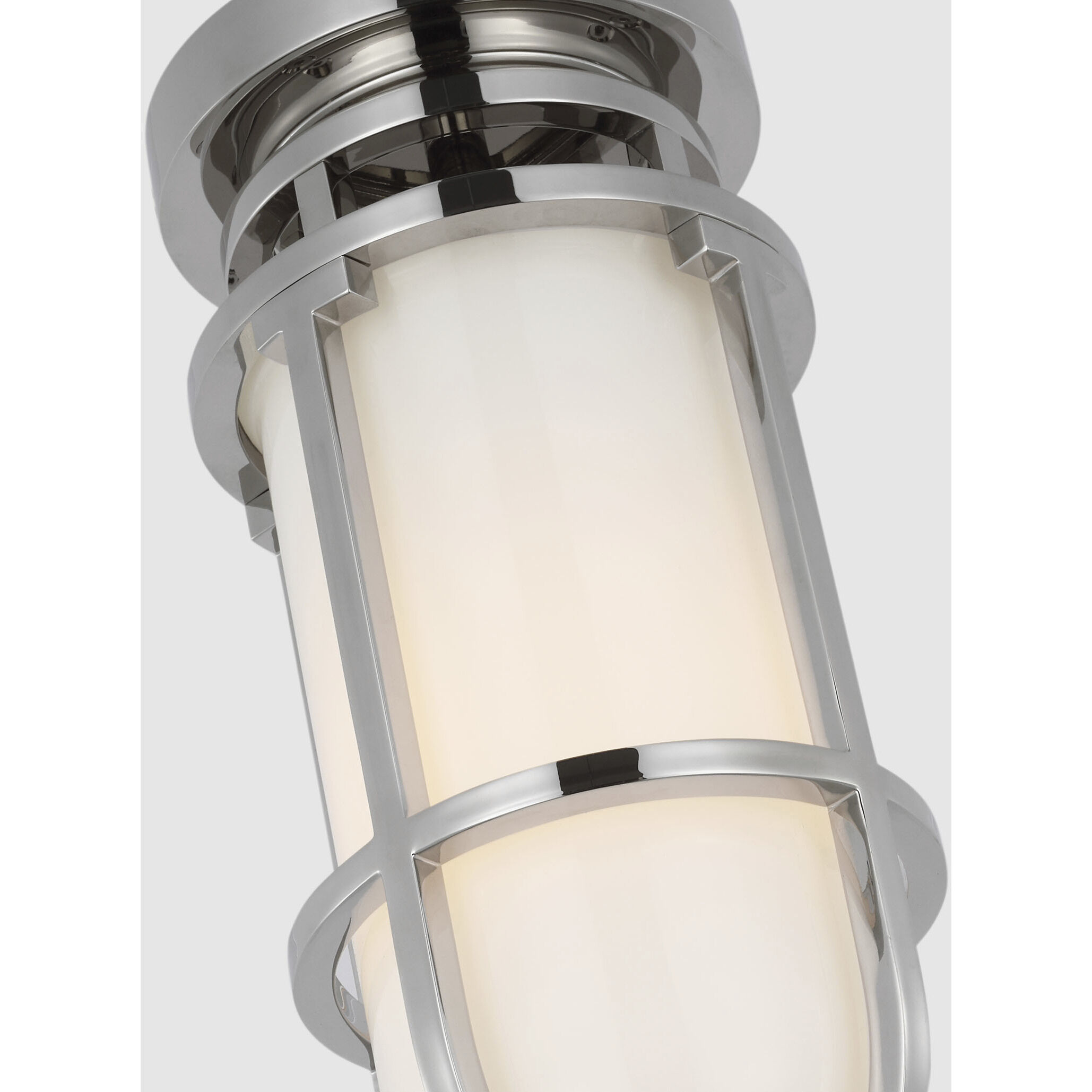 Chapman & Myers Gracie LED 4.75 inch Polished Nickel Tall Flush Mount Ceiling Light