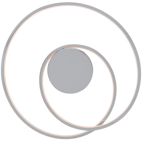 Marques LED 21 inch Chrome Flush Mount Ceiling Light, dweLED