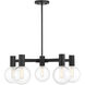 Wright 5 Light 28 inch Matte Black Chandelier Ceiling Light