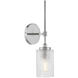 Mabel 1 Light 6.5 inch Chrome Bath Light Wall Light