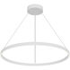 Cerchio LED 31.5 inch White Pendant Ceiling Light