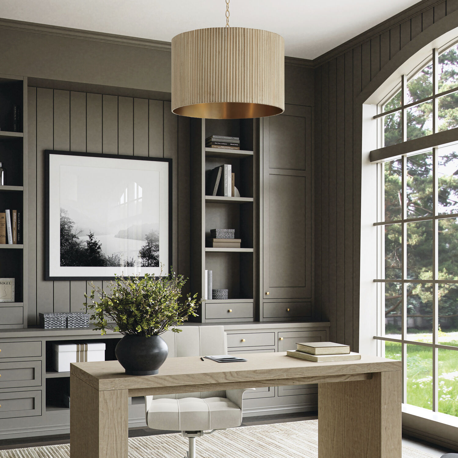 Donovan 3 Light 19.75 inch White Wash and Matte Brass