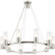 Midtown 10 Light 30 inch Brushed Nickel Chandelier Ceiling Light