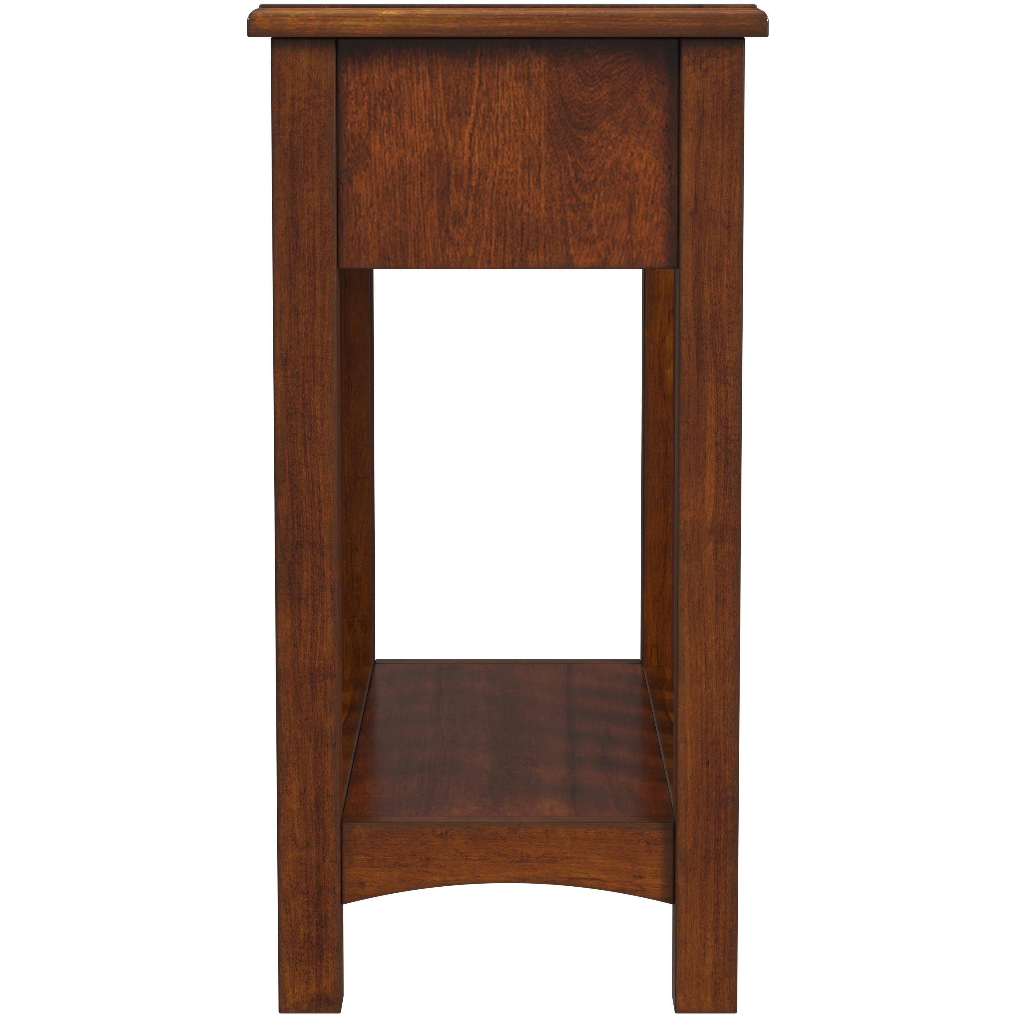 Larina One- Drawer Shaker Side Table in Light Brown