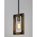Lodge 1 Light 7 inch Weathered Oak/Bronze Mini Pendant Ceiling Light