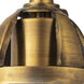 Nouveau 2 Railroad LED 8 inch Brushed Brass Semi-Flush Mount Ceiling Light in Matte Black