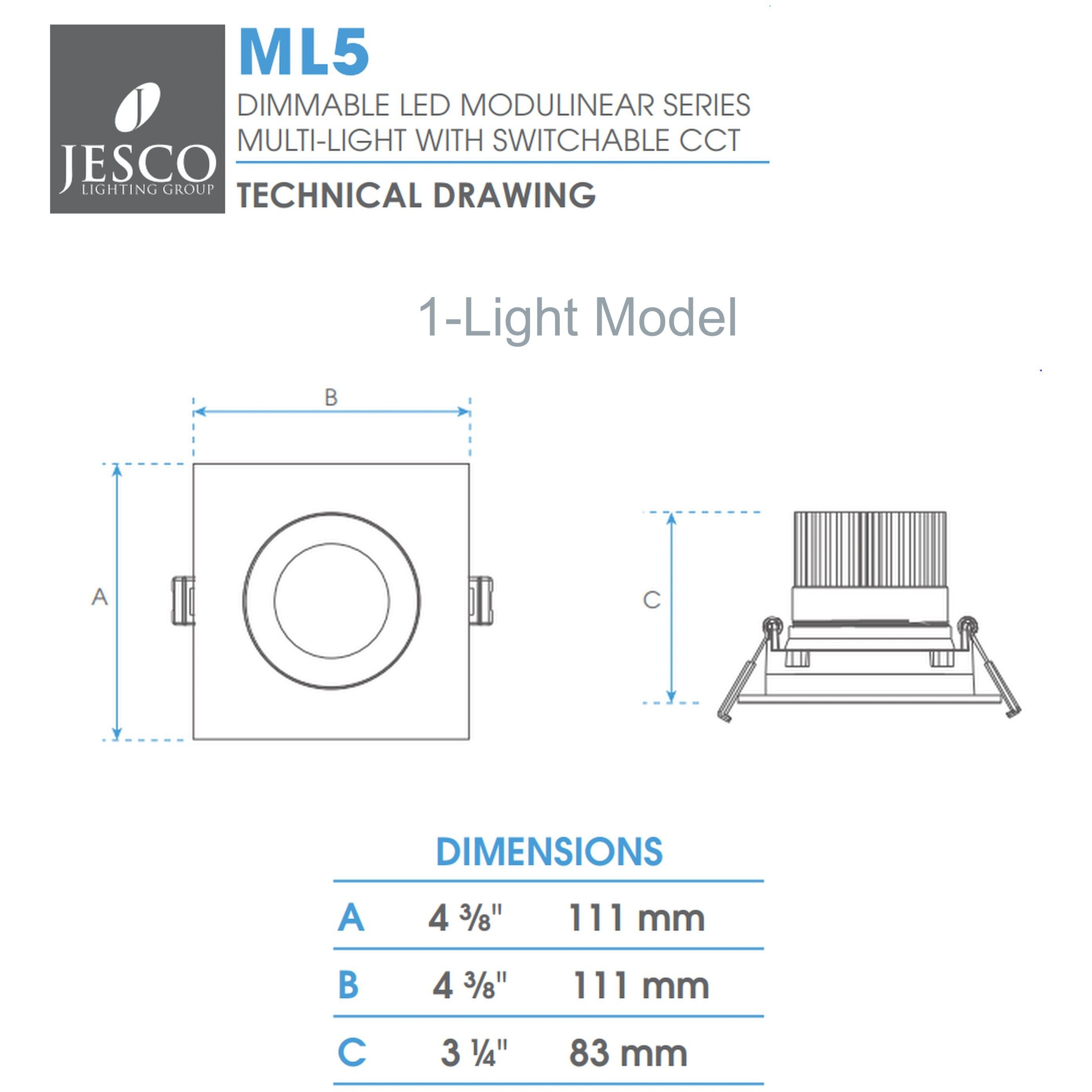 Modulinear Series Black Recessed