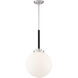 Elle 1 Light 14 inch Polished Nickel Pendant Ceiling Light