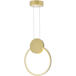Pulley LED 10 inch Satin Gold Mini Pendant Ceiling Light