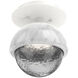 Cabochon Sconce & Flush Mount Wall Light in 3000K LED, Smoke, Salt White with White Marble