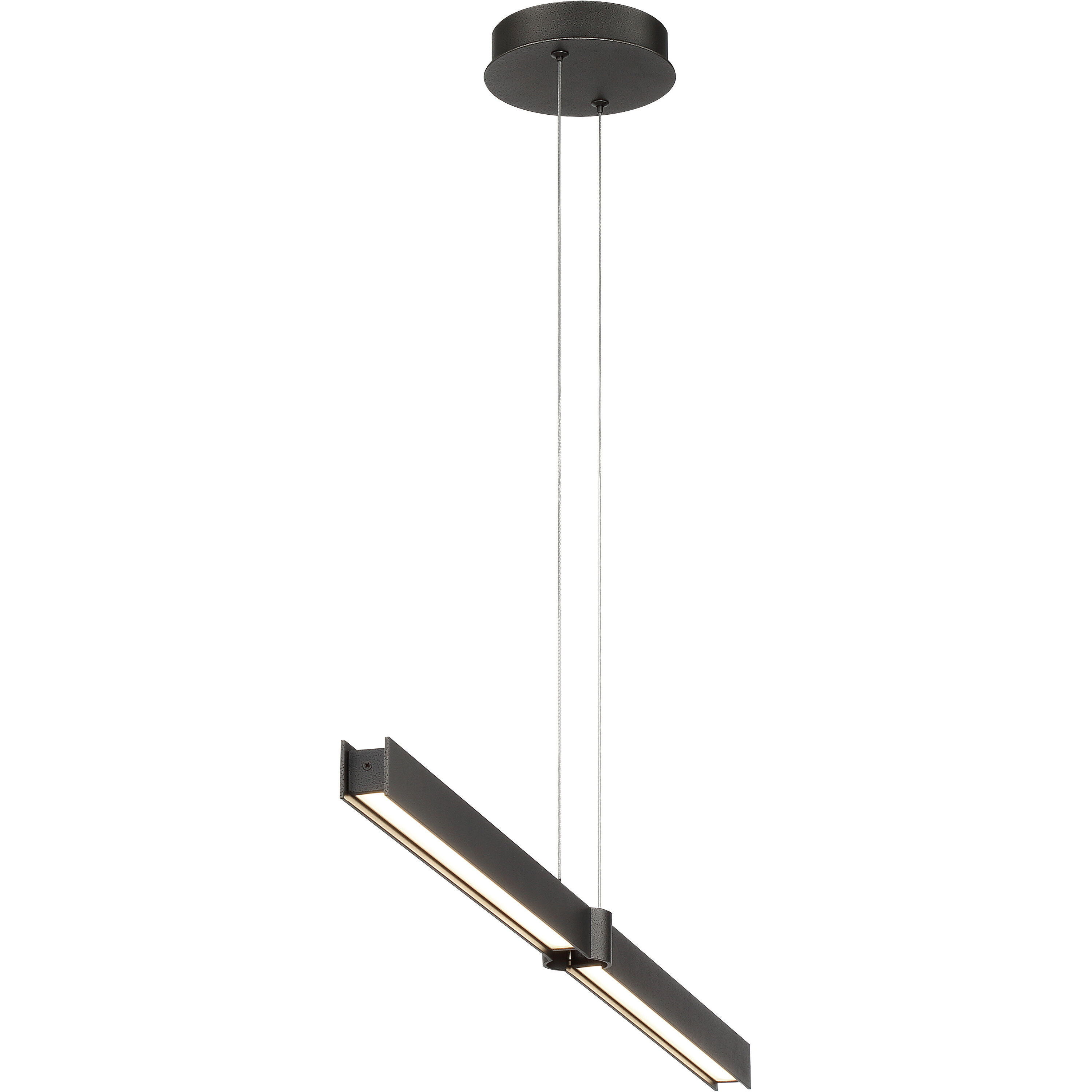 Structure LED 40 inch Smoked Iron Pendant Ceiling Light, Island Light