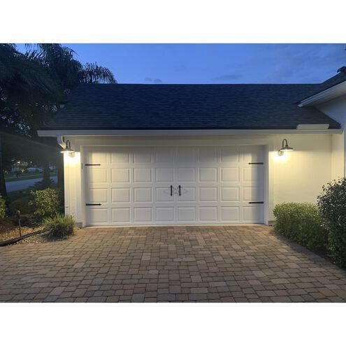 Foundry Classic Outdoor Barn Light in Textured Black, Gooseneck