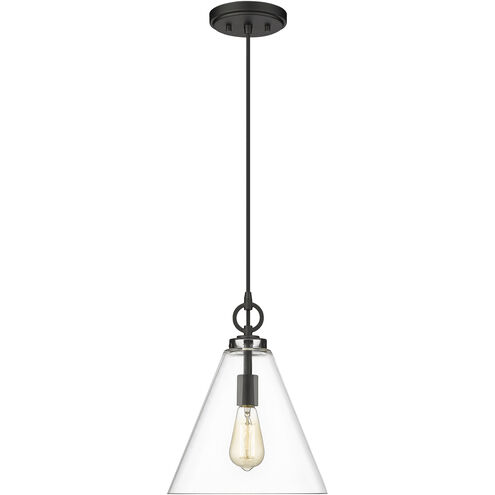 Harper 1 Light 11.5 inch Matte Black Pendant Ceiling Light