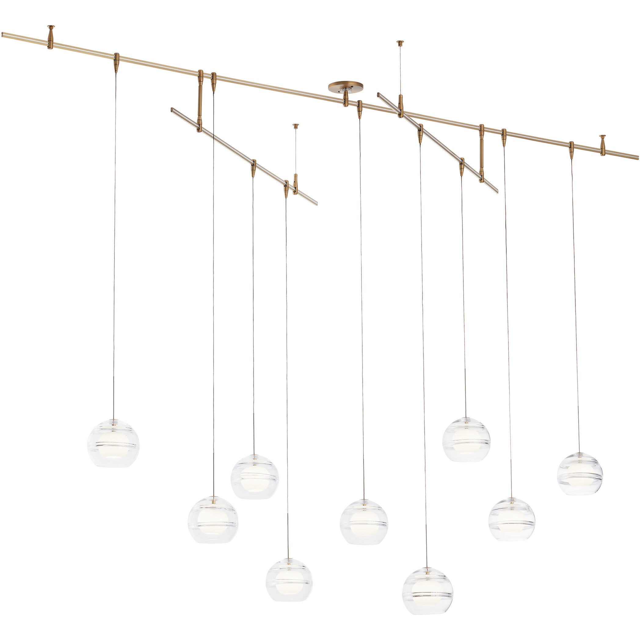 Sean Lavin Sedona LED Aged Brass Chandelier Ceiling Light