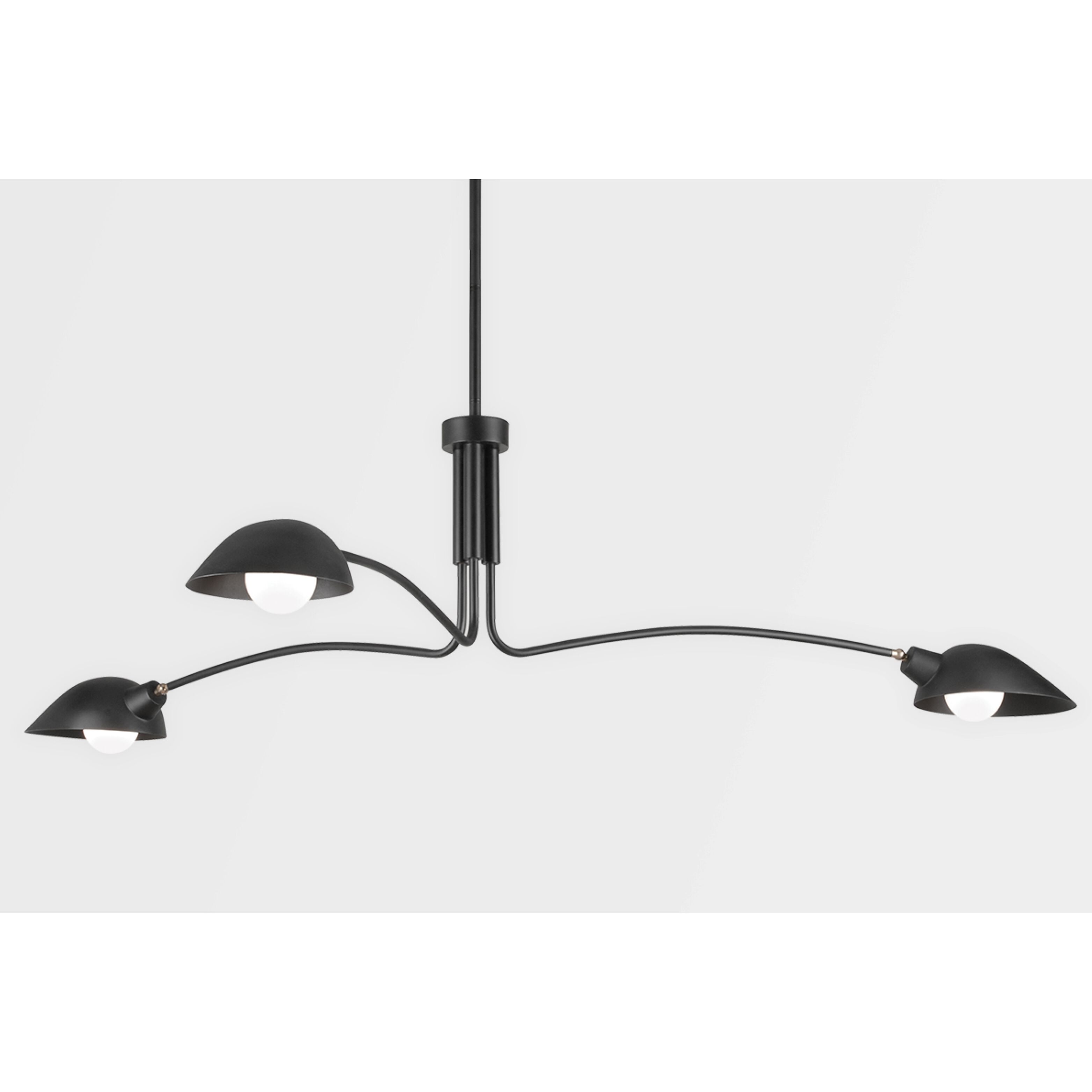 Leo 3 Light 68.8 inch Satin Black Pendant Ceiling Light