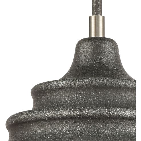 Carbondale 1 Light 14 inch Slate Mist with Satin Nickel Pendant Ceiling Light