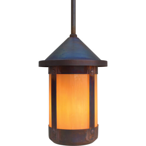 Berkeley 1 Light 5.62 inch Verdigris Patina Pendant Ceiling Light in White Opalescent
