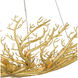 Sea Fan 8 Light 36.5 inch Gold Gilt Bowl Chandelier Ceiling Light