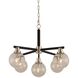 Cameo 5 Light 28 inch Matte Black Finish With Nickel Accents Pendant Ceiling Light in Matte Black with Nickel Accents
