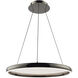Huxley LED 23.38 inch Black Chrome Pendant Ceiling Light in 4000K, dweLED