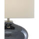 Lucent 21.75 inch 150 watt Blue Mirror and Polished Nickel Table Lamp Portable Light