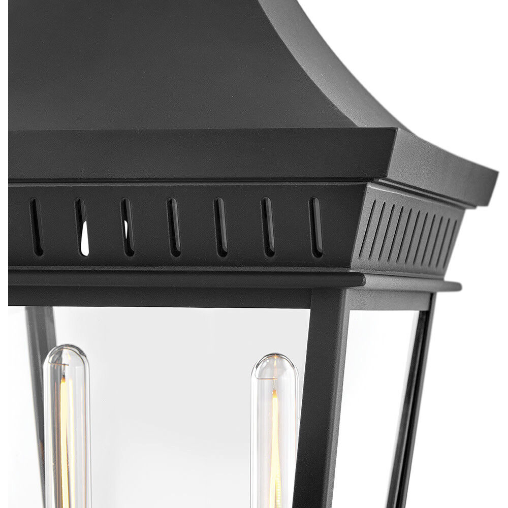 Estate Series Chapel Hill 2 Light 27.25 inch Museum Black Outdoor Wall Mount Lantern, Heritage
