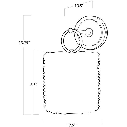 Nantucket 1 Light 7.5 inch Polished Nickel Wall Sconce Wall Light