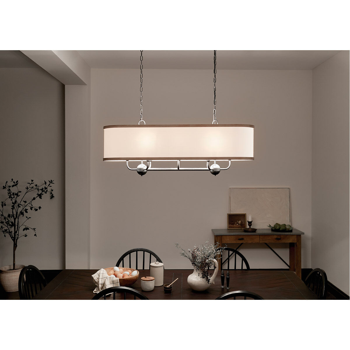 Homestead Heddle 8 Light 13 inch Anvil Iron Chandelier Linear Ceiling Light