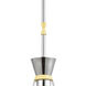 Pomfret 1 Light 6 inch Polished Chrome with Yellow and Clear Mini Pendant Ceiling Light