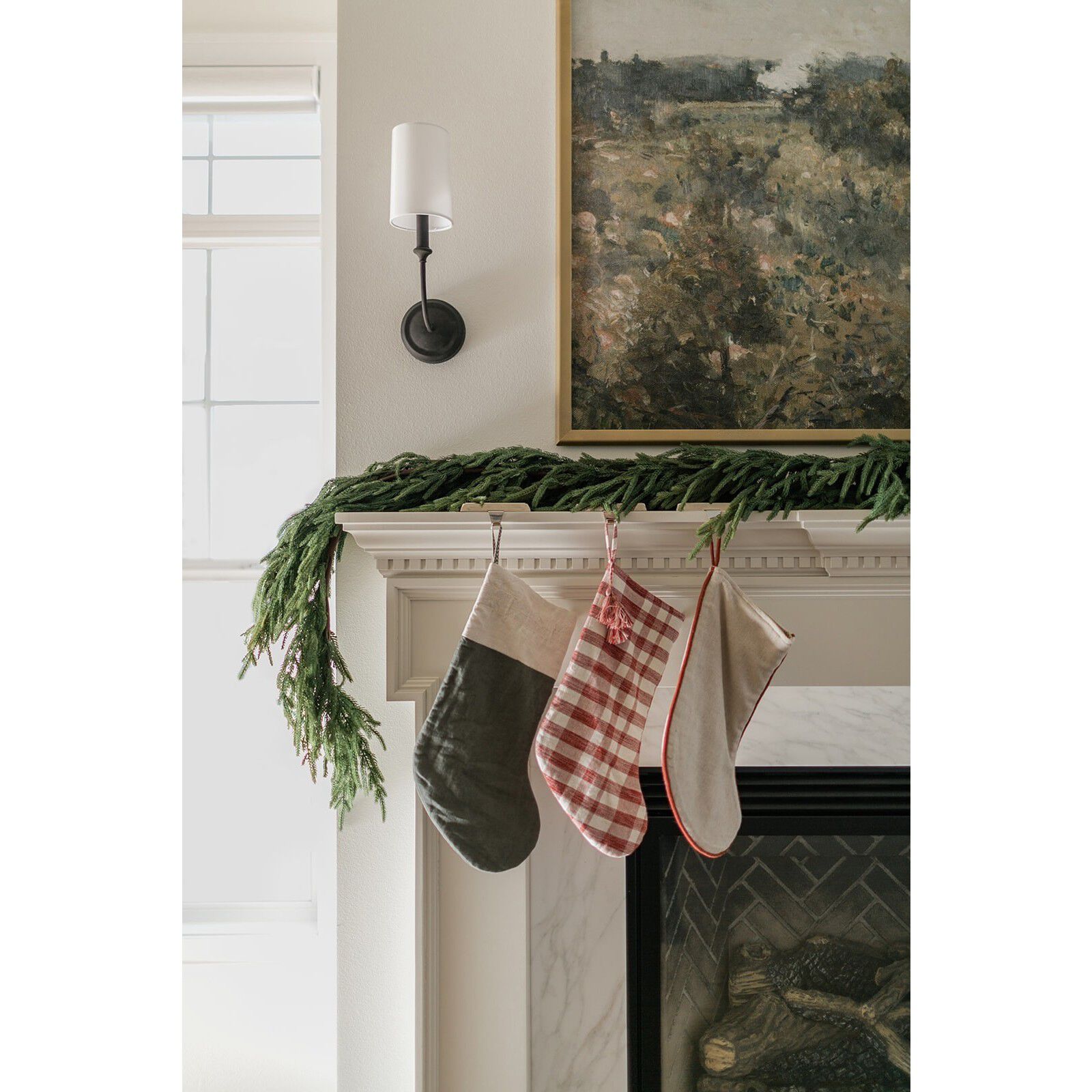 Sylvan Bath Sconce Wall Light in Black Forged